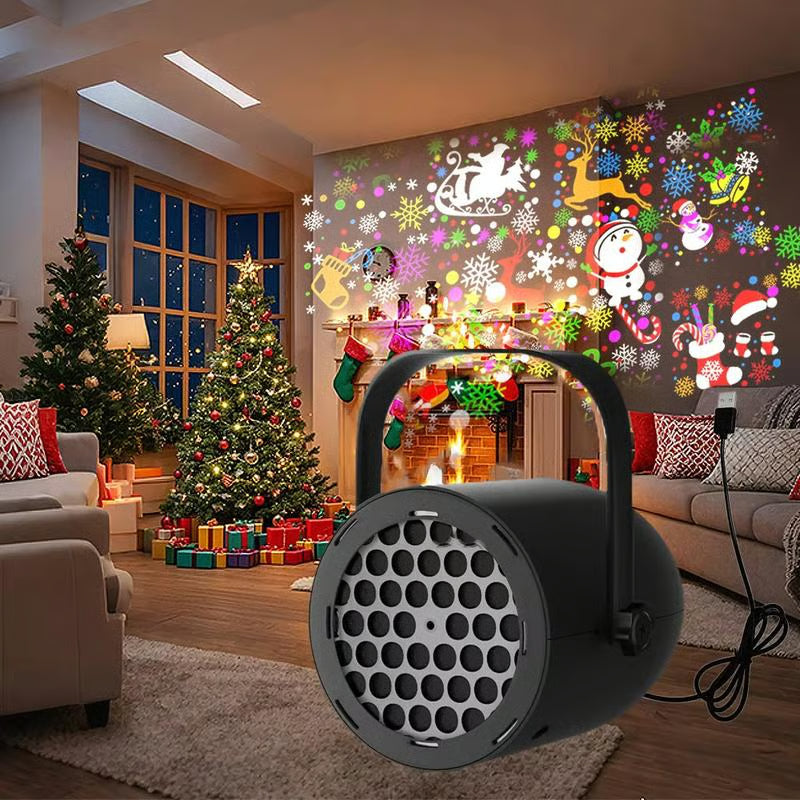 🌈💫Magical Christmas LED Projector✨ – 16 Stunning Holiday Patterns to Light Up Your Home!✨