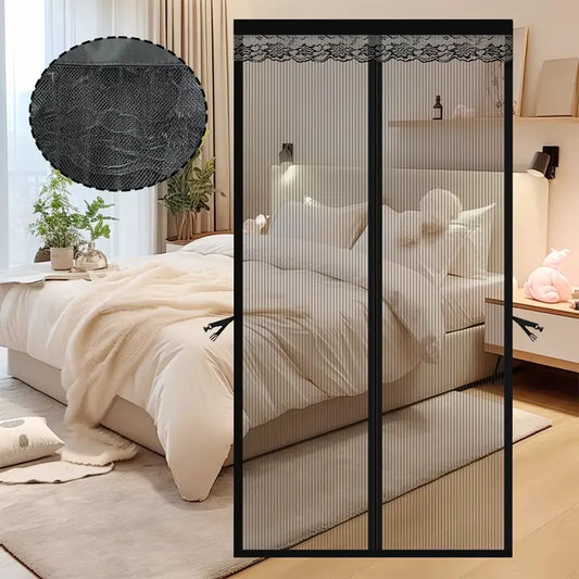 🧲 Magnetic Mosquito Screen Door – Hands-Free Auto-Close Mesh Curtain 🌿