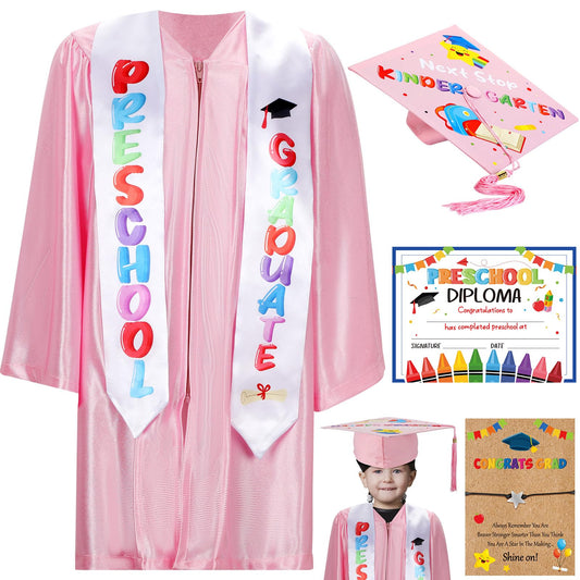 Kindergarten Graduation Outfit Class of 2026 Satin Graduation Cap