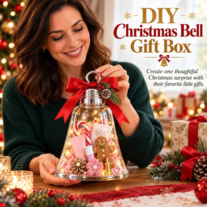 🔔 Fill-Your-Own Christmas Gift Box – Clear DIY Holiday Surprise Container for Small Gifts