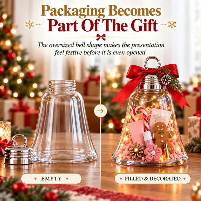 🔔 Fill-Your-Own Christmas Gift Box – Clear DIY Holiday Surprise Container for Small Gifts