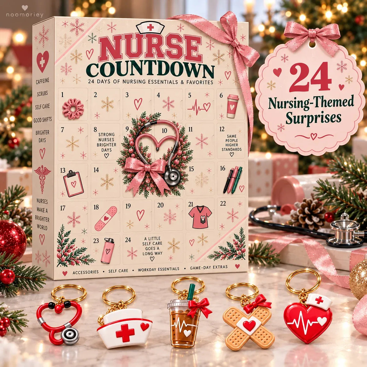 🎁 Nurse Advent - 24 Days of Surprises! One Door A Day, Different Design for Every Day