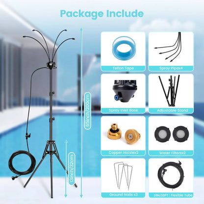 Portable Outdoor Cooling Mist Sprayer Stand