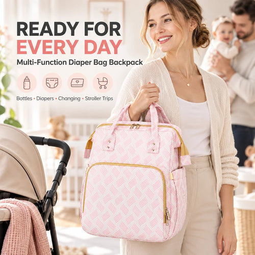 🎒 Diaper Bag Backpack with Changing Mat & Insulated Pockets 🍼