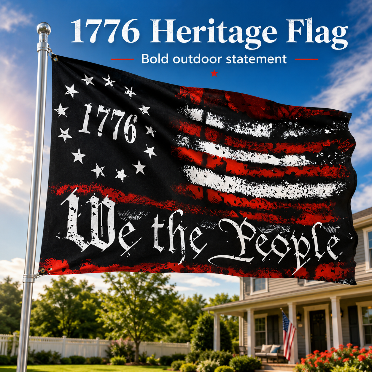New U.S. 250th Anniversary Flag Outdoor Decorative Fabric Celebrating the Nation's Founding