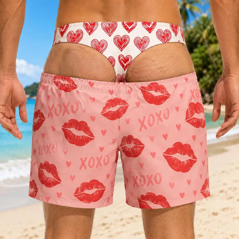 🏆50K+ Sold⚡Funny Patriotic “Wide Load” Men’s Swim Trunks