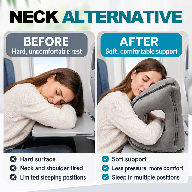 ✈️ Inflatable Airplane Sleep Pillow – Sleep Better on Every Flight