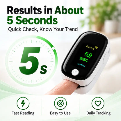 🩸 Non-Invasive Glucose Monitor with Clear OLED Display ✨