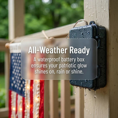 🔥 55% OFF Today Only 🇺🇸 Lighted Rag American Flag Banner ✨ Patriotic Porch Decor 🎆