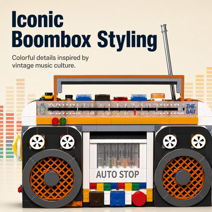 Retro Radio Recorder Building Blocks Brick Kits