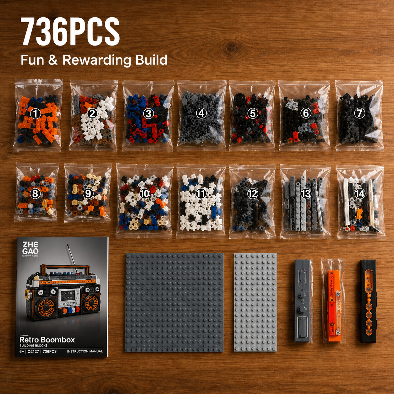 Retro Radio Recorder Building Blocks Brick Kits