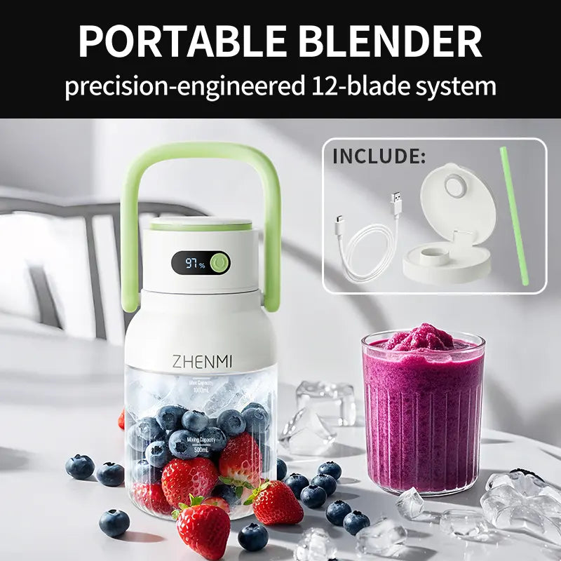 🥤 33oz Cordless Portable Blender | USB Rechargeable Smoothie Maker