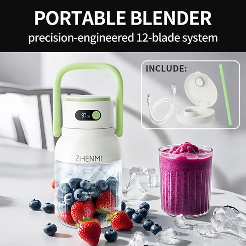 🥤 33oz Cordless Portable Blender | USB Rechargeable Smoothie Maker