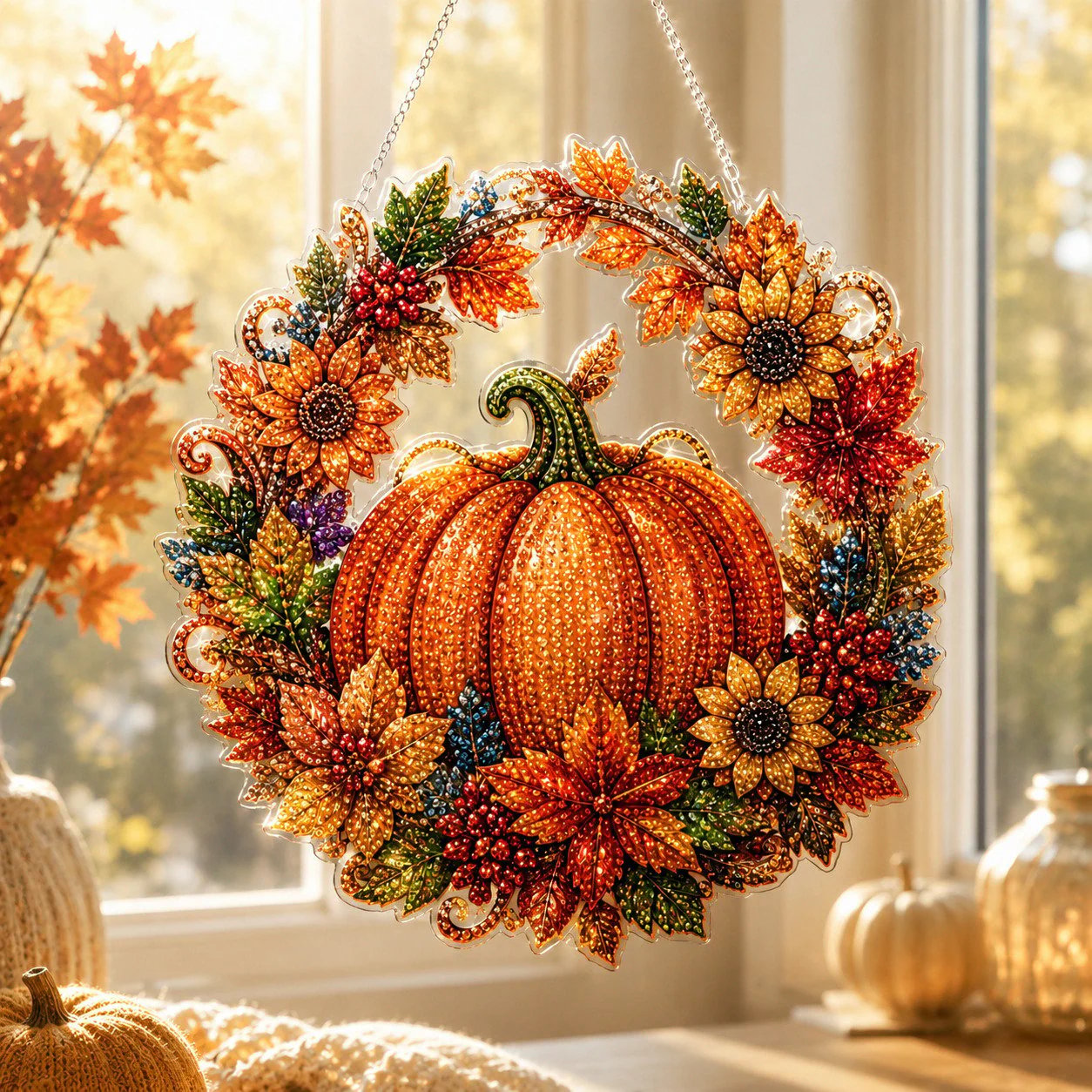🎃 DIY Halloween Diamond Art Ornament | Sparkling Hanging Decor ✨
