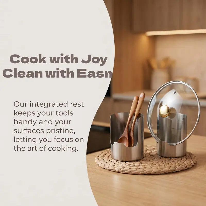 🍳 Stainless Steel Cutlery and Pot Lid Organizer