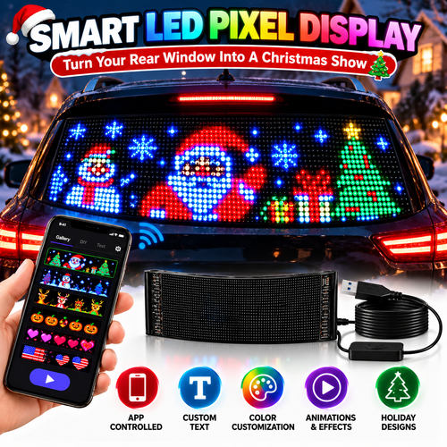 🔥 Custom LED Car Display – Text, Colors & Dynamic Animations