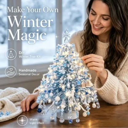 🎄 DIY Crystal Bead LED Christmas Tree Craft Kit with Warm Lights 💎