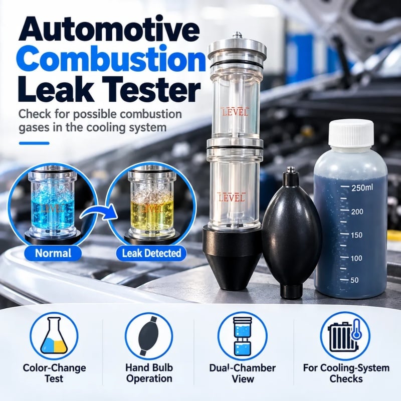 🚗🧪 Combustion Leak Tester — Quickly Detect Exhaust Gas Leaks in Your Cooling System!
