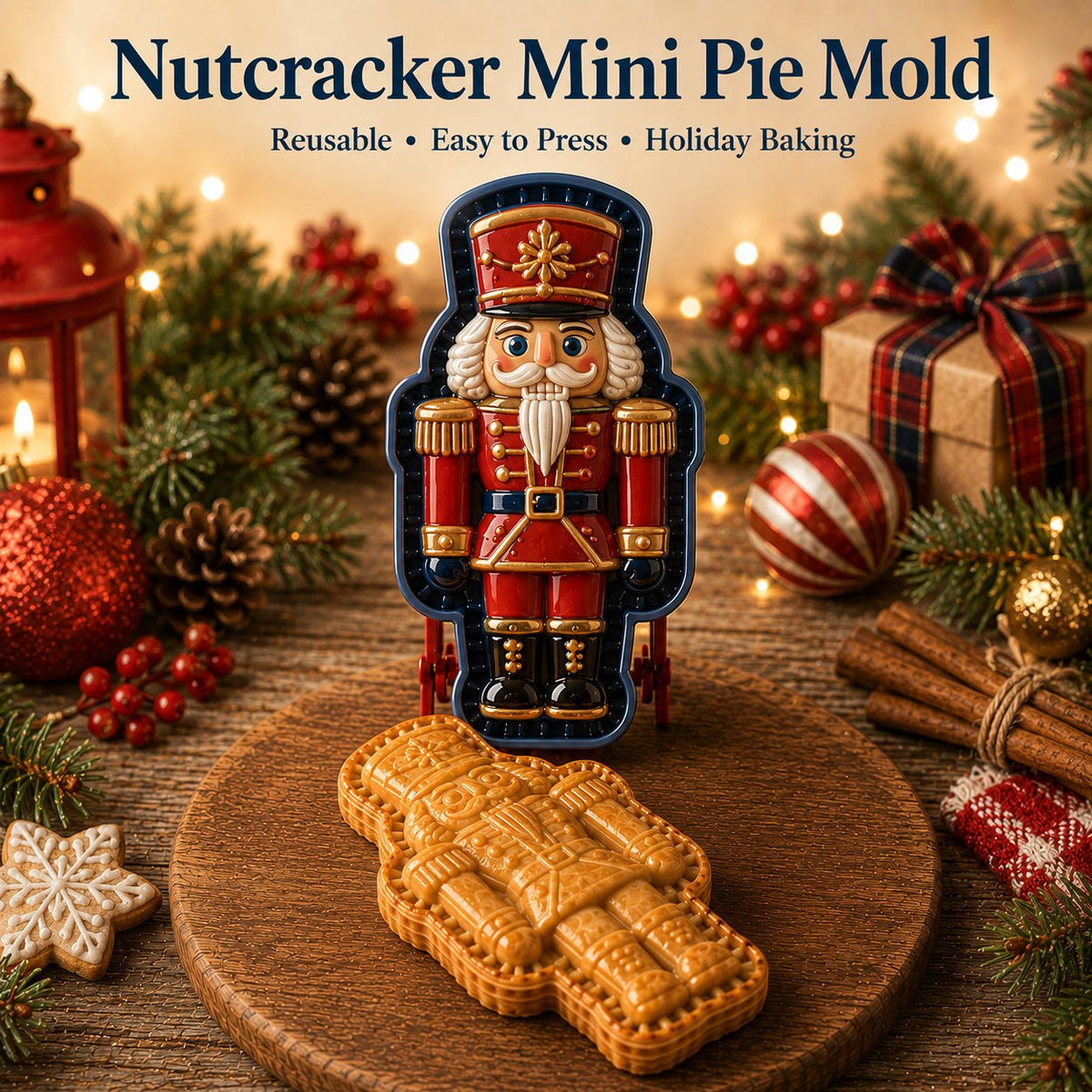 ⏳ Last Day 49% OFF – 🎄 Christmas Mini Pie Mold Collection (8 Festive Designs) 🥧