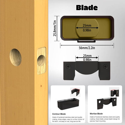 🚪Professional Door Latch Installation Template Jig, Door Lock Mounting Guide Tool