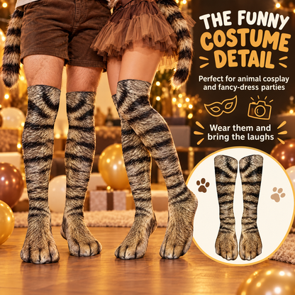🔥3D Animal Paw Print Novelty Socks