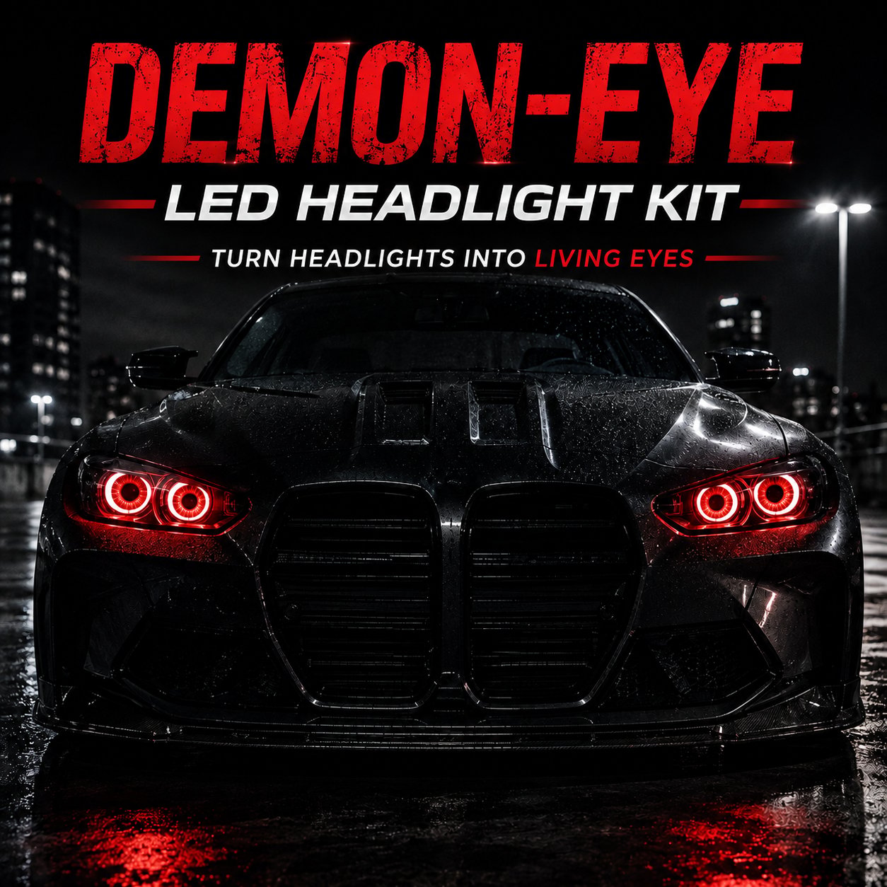 👁️ Demon Eye RGB Headlight Kit – Animated Iris Car Lighting Upgrade