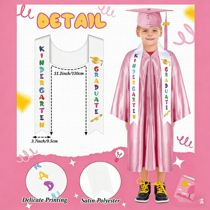 Kindergarten Graduation Outfit Class of 2026 Satin Graduation Cap