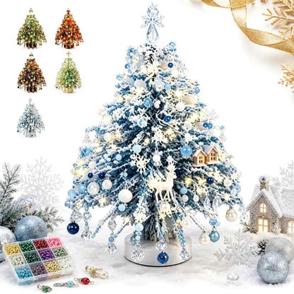 🎄 DIY Crystal Bead LED Christmas Tree Craft Kit with Warm Lights 💎