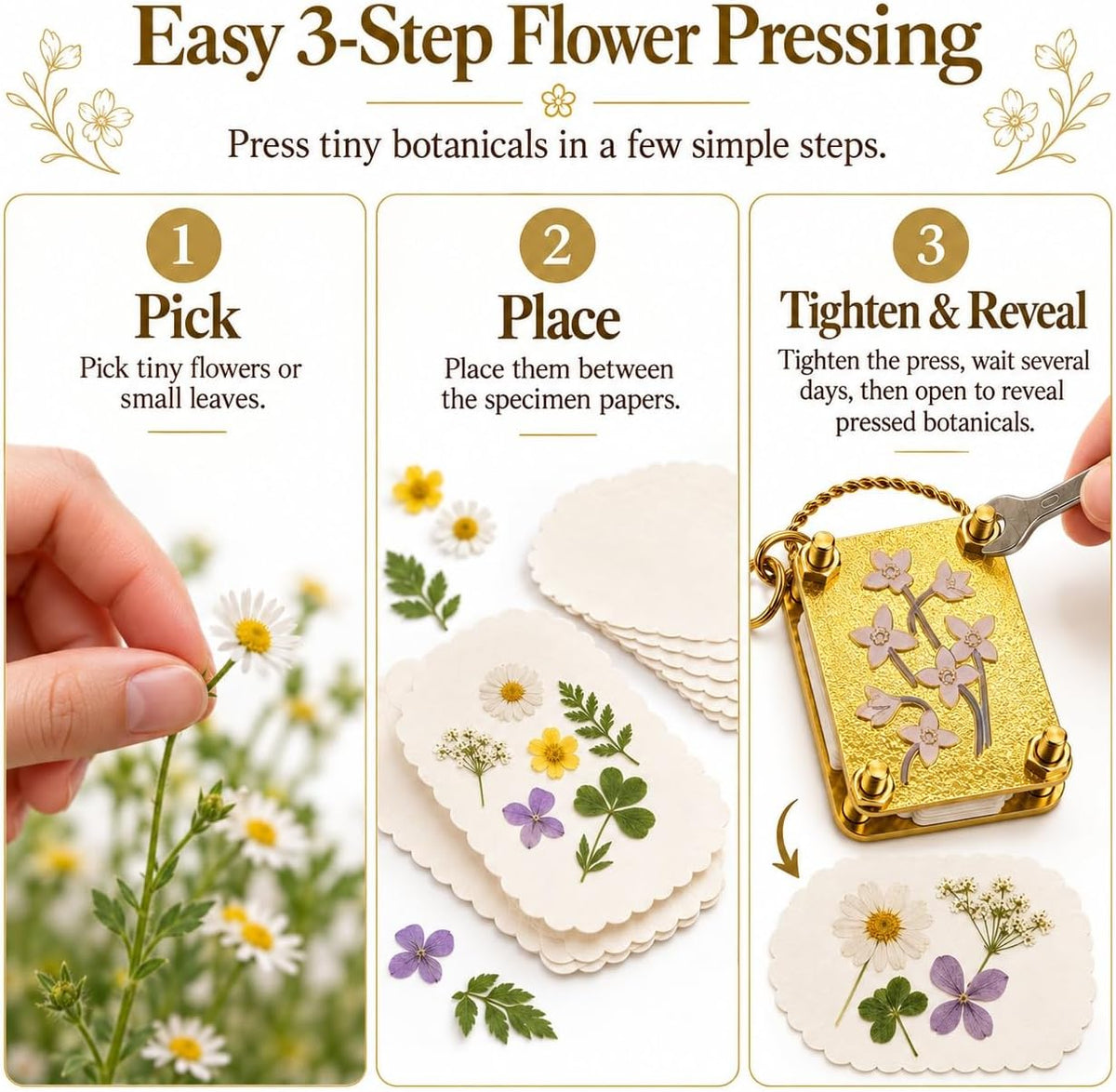 🌸🍃 Mini Portable Flower Press – Preserve Blooms & Create Lasting Keepsakes