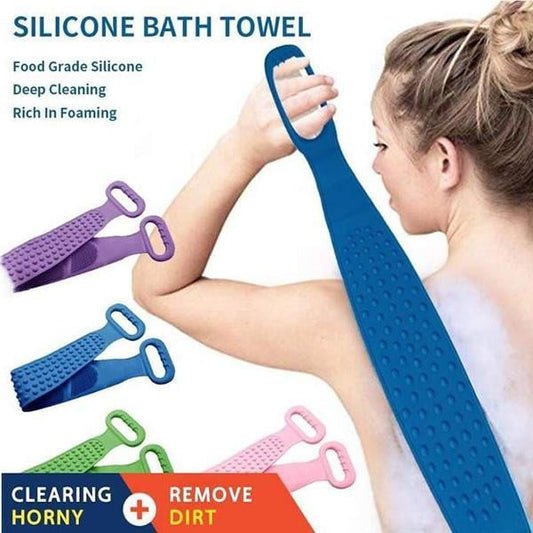 🛁 Silicone Back Scrubber Towel – Reach Every Inch With A Better Shower Clean ✨