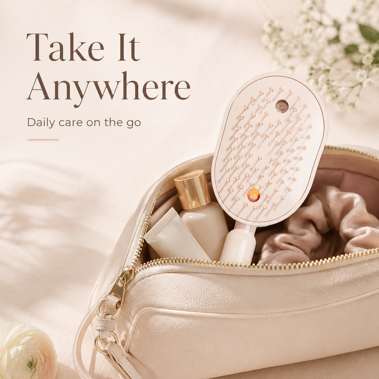 Electric Mist Airbag Massage Comb: Essential Oil Diffuser, Hair Care Comb, Self-Cleaning, Anti-Tangle, Volumizing
