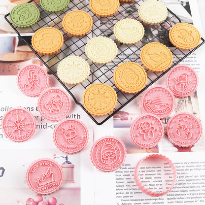 🔥HOT SALE 49% OFF🎄 Festive 3D Christmas Cookie Stamp and Baking Mold 🍪