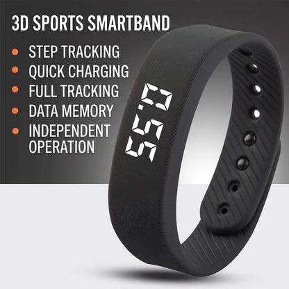 ⚡ 50% OFF – USB Rechargeable Fitness Tracker & Silent Alarm