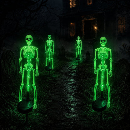 💜 Solar Light-Up Skeleton Yard Stake – Purple Glow Halloween Outdoor Decor 👻