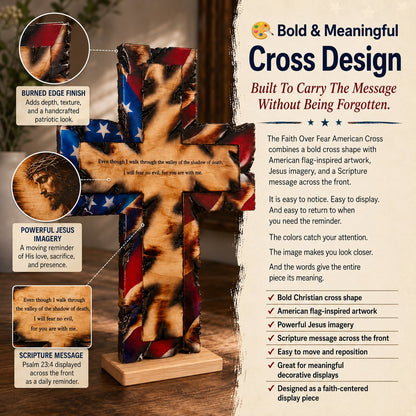 🇺🇸 Faith Over Fear American Cross-Buy 2 Get Free Shipping