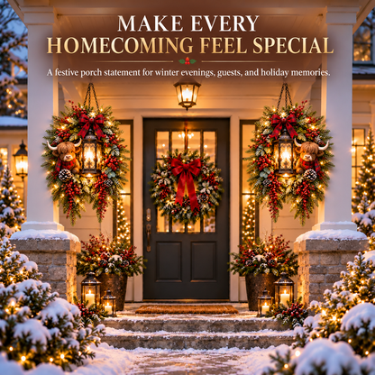 🎄 Light Up the Welcome | Pre-Lit Christmas Porch Lanterns