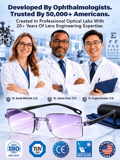 👓 Auto-Focus Adaptive Glasses with Self-Tinting, Blue-Light & UV Protection 🌤️