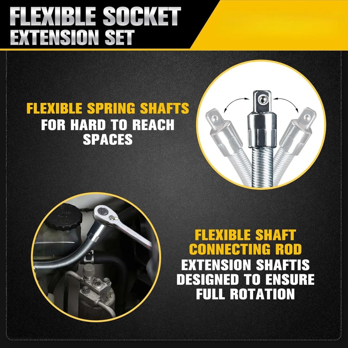 🚗50% OFF TODAY🔧 Flexible Shaft Socket Tool for Tight Spaces⚡Bends Twists & Reaches Anywhere