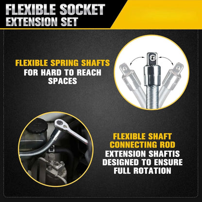 🚗50% OFF TODAY🔧 Flexible Shaft Socket Tool for Tight Spaces⚡Bends Twists & Reaches Anywhere