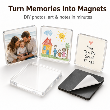 ✨ DIY Acrylic Photo Magnets