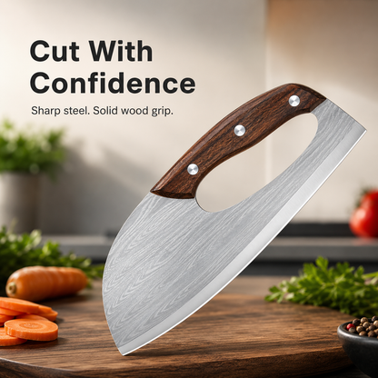 🔪 Heavy-Duty Cleaver Knife for Everyday Prep🔥