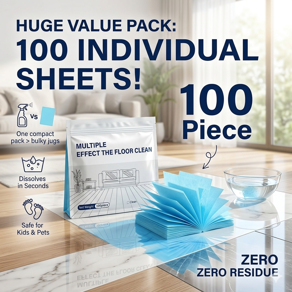✨ 100pcs Multi-Surface Floor Cleaning Tabs - Deep Clean & Shine 🧼