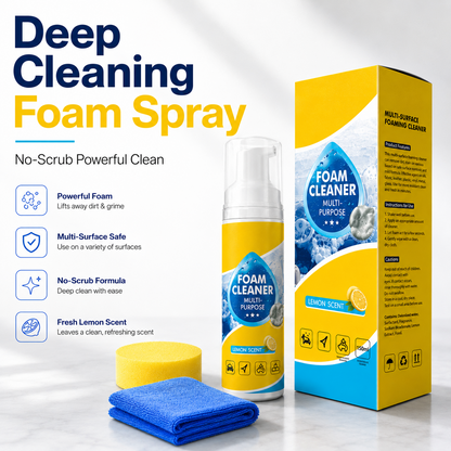 🫧 4-in-1 Multi-Enzyme Foam Cleaner - Instant Stain Remover 🚗