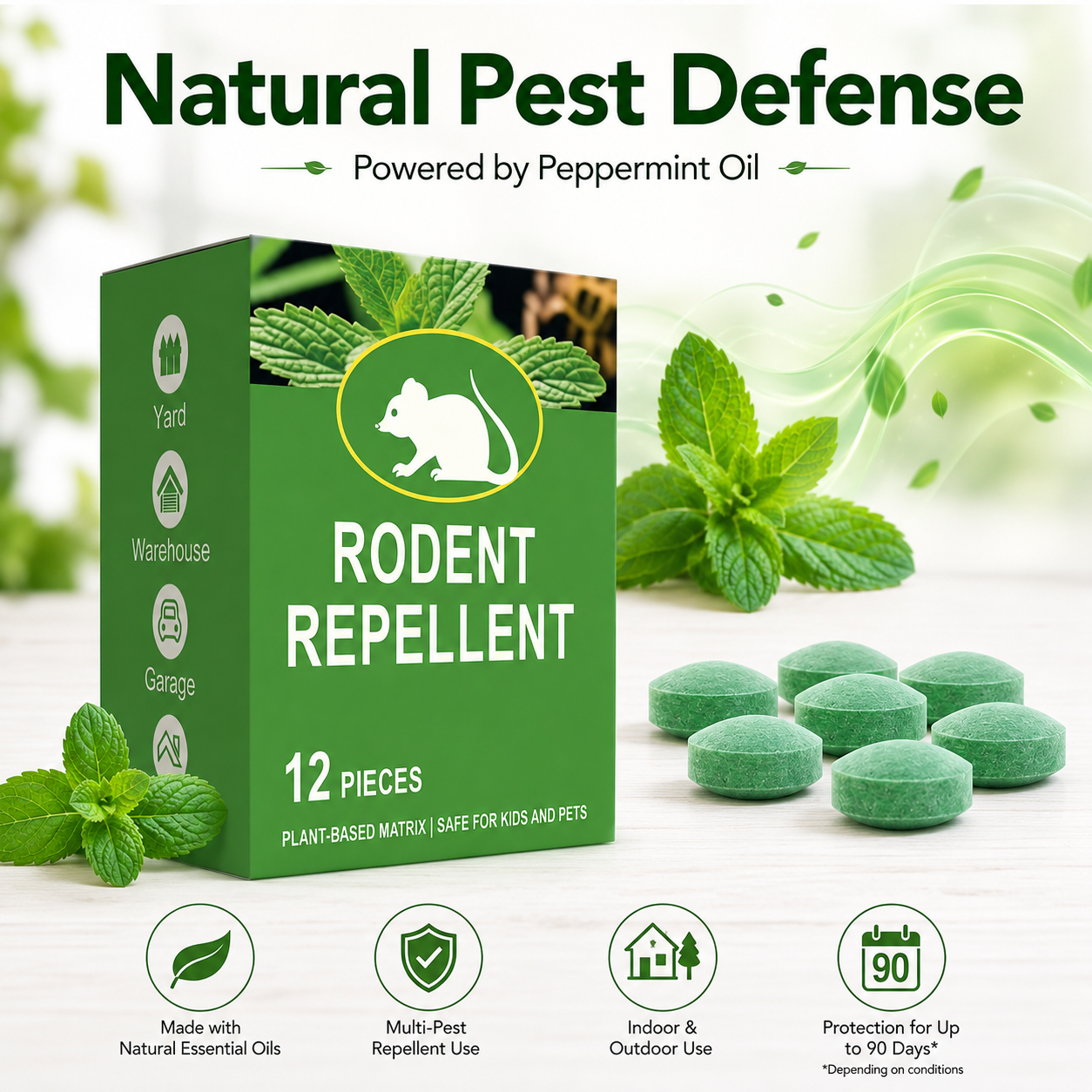 🐭 Peppermint Pest Repellent Balls for Home & Outdoor Use