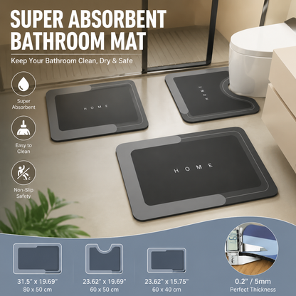 🧼Quick-Dry 3-Piece Bathroom Mat Set