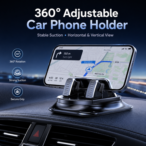 🔥 Best Seller | 360° Anti-Shake Car Mount - Rock-Solid 🚗
