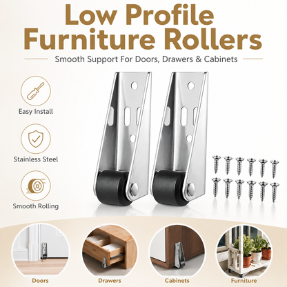 🔥 50K+ Sold! Mini Caster Wheels – Fix Sagging Doors & Move Furniture Easily ✨