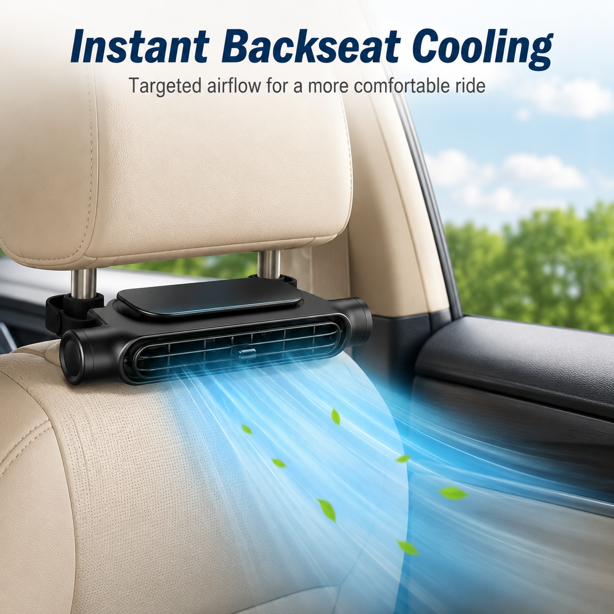 🧊 Portable Car Headrest Cooling Fan