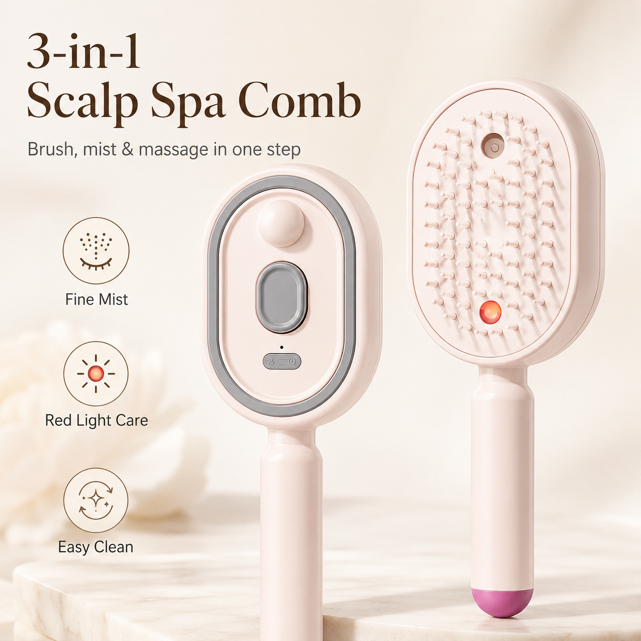 💆‍♀️ 3-in-1 Electric Spray Massage Comb – Scalp Spa Hair Brush