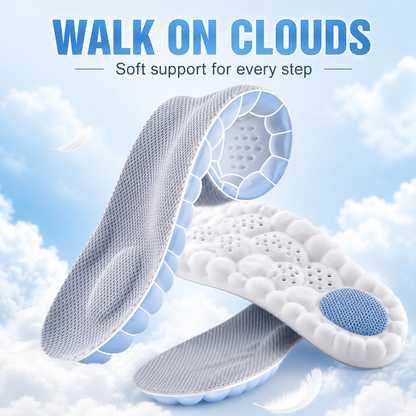 ☁️ 4D Cloud Technology Ultra Comfort Insoles